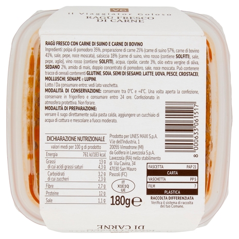 Rugù Fresco di Carne il Viaggiator Goloso